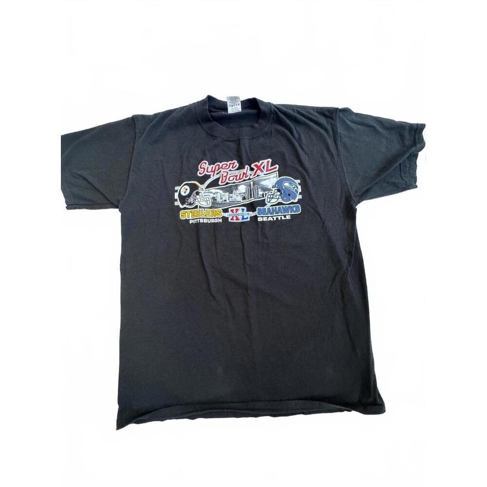 Super Bowl XL Steelers vs Seahawks T-Shirt Men’s Size Large – NFL 2006 Detroit